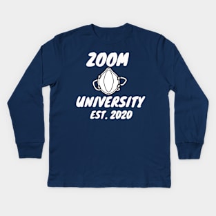 Zoom University Students Professors Teachers Homeschooling Funny Conference T-Shirt Kids Long Sleeve T-Shirt